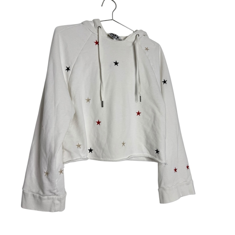 Pam & Gela Crop Hoodie Stars White - Picture 9 of 9